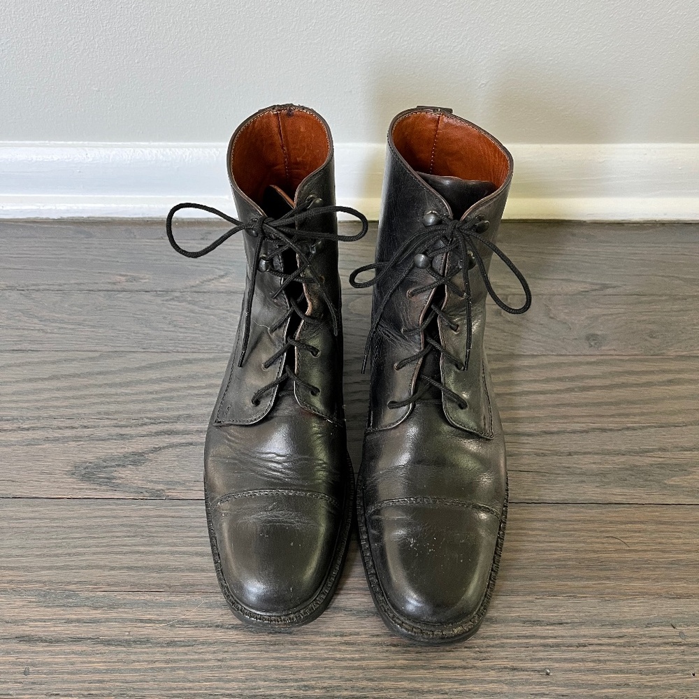 Beautiful Women's Cole Haan Blk Leather Lace-up Boots Sz 6.5